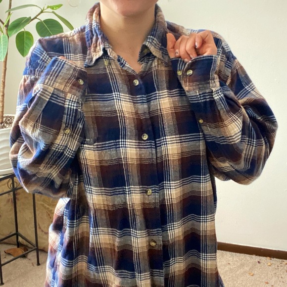 Plaid Flannel Button up - Picture 3 of 3